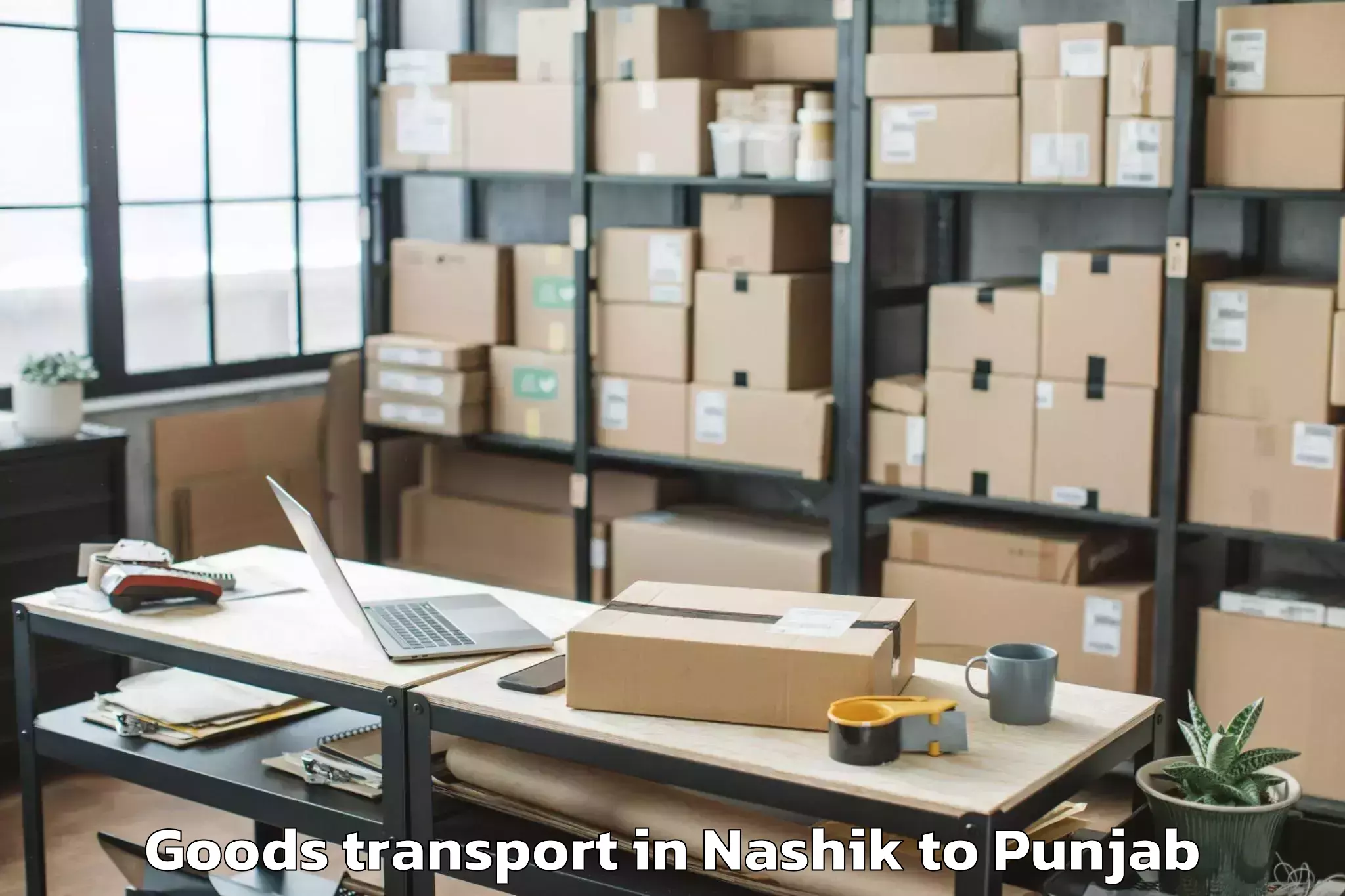 Book Nashik to Mukerian Goods Transport Online